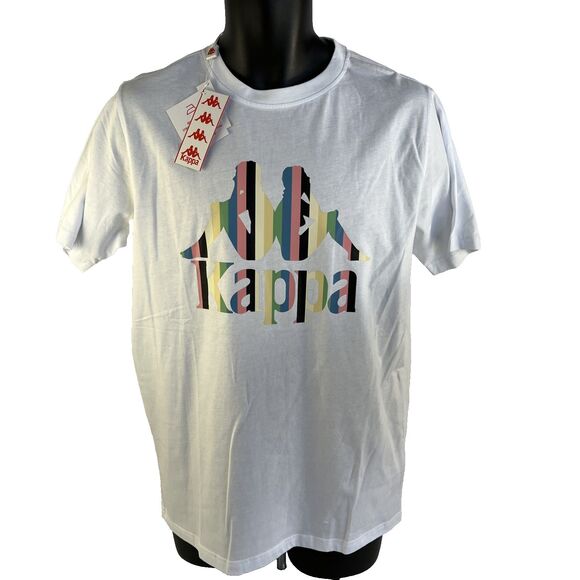 New Mens Kappa Logo Authentic Sameer Man T-Shirt Size Small NWT White - Picture 1 of 9
